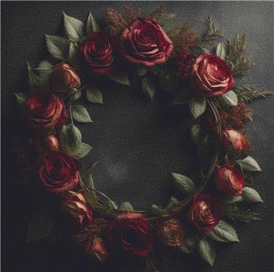 Burgundy Rose Wreath