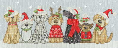 click here to view larger image of Holiday Hounds (counted cross stitch kit)
