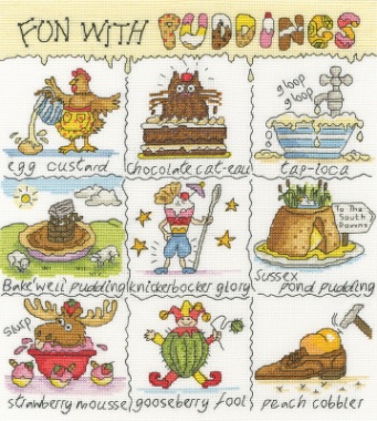click here to view larger image of Fun With Puddings (counted cross stitch kit)
