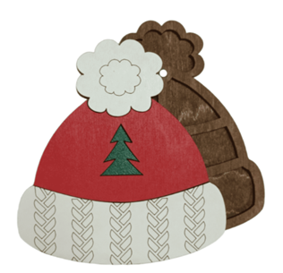 click here to view larger image of Wooden Bead Organizer - Christmas Hat (accessory)
