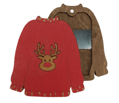 click here to view larger image of Wooden Needle Case - Christmas Sweater (accessory)
