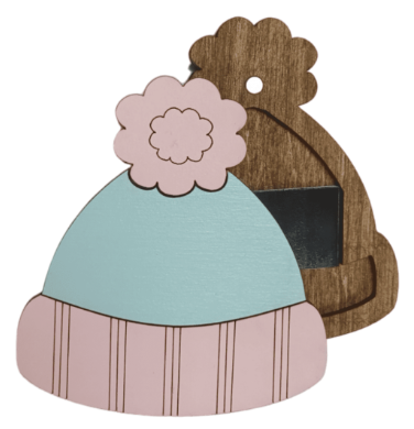 Wooden Needle Case - Blue Hat