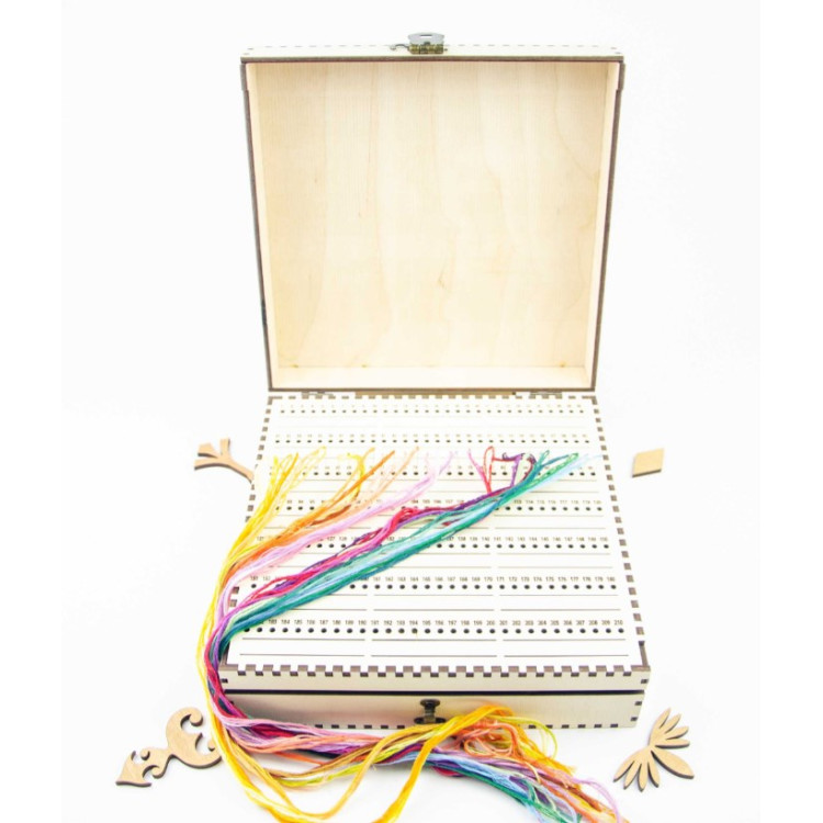 click here to view larger image of Thread Organizer for Needles/Wood - Color/Ivory (accessory)