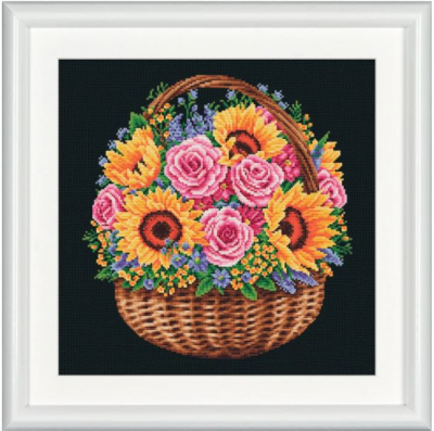 click here to view larger image of Flower Basket (counted cross stitch kit)
