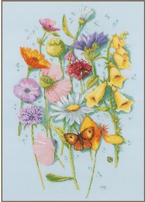 click here to view larger image of One Flower of Each (counted cross stitch kit)