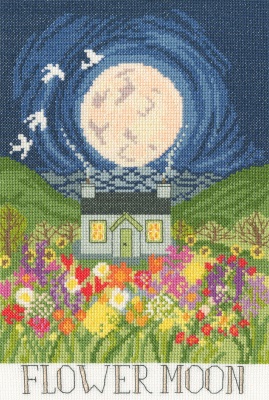 click here to view larger image of Flower Moon (counted cross stitch kit)
