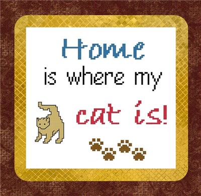 click here to view larger image of Home is where my Cat is (chart)