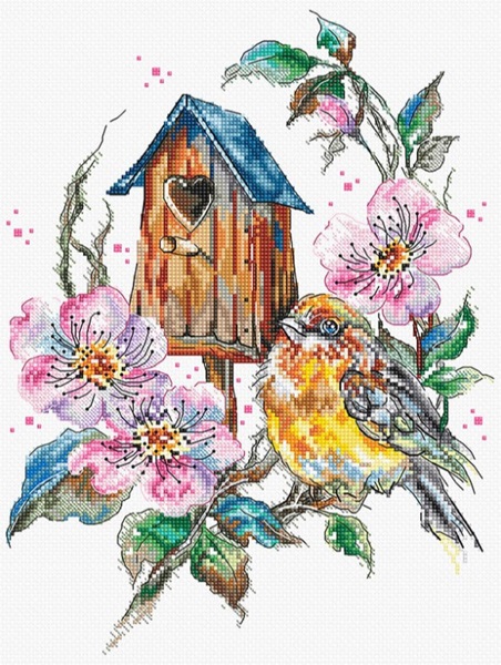 click here to view larger image of Feathery Wonder (counted cross stitch kit)
