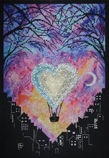 click here to view larger image of Love in Heaven (counted cross stitch kit)
