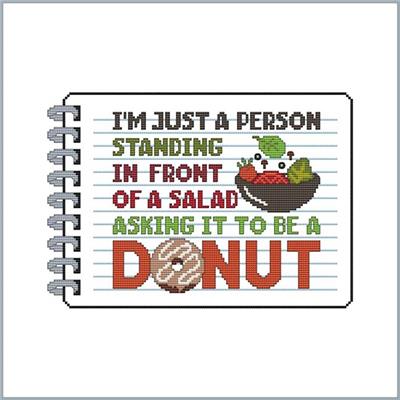 click here to view larger image of Sassy Threads Series II - I'm Just a Person Standing in Front of a Salad.... (chart)