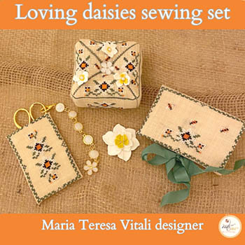 click here to view larger image of Loving Daisies Sewing Set (chart)