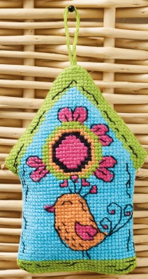 click here to view larger image of Blue - Birdhouse (counted cross stitch kit)