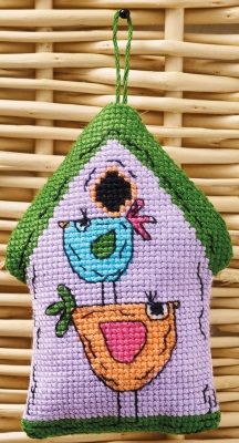 click here to view larger image of Purple - Birdhouse (counted cross stitch kit)