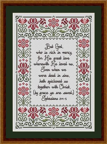 click here to view larger image of His Great Love - Ephesians 2 4-5 (chart)
