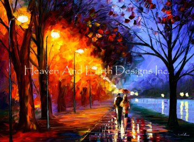 Alley by the Lake - Leonid Afremov
