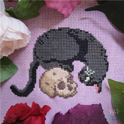 click here to view larger image of Cat and Skull (chart)