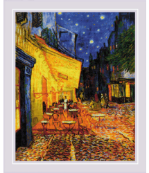 click here to view larger image of Cafe Terrance at Night (counted cross stitch kit)