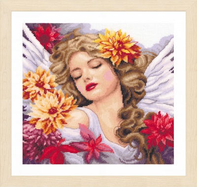 click here to view larger image of Heaven's Dahlia (counted cross stitch kit)
