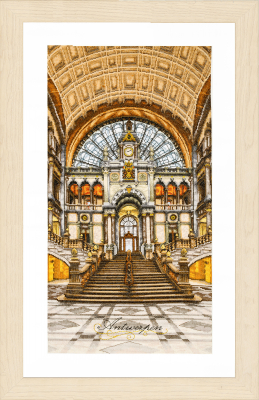 click here to view larger image of Antwerp Central Station (counted cross stitch kit)