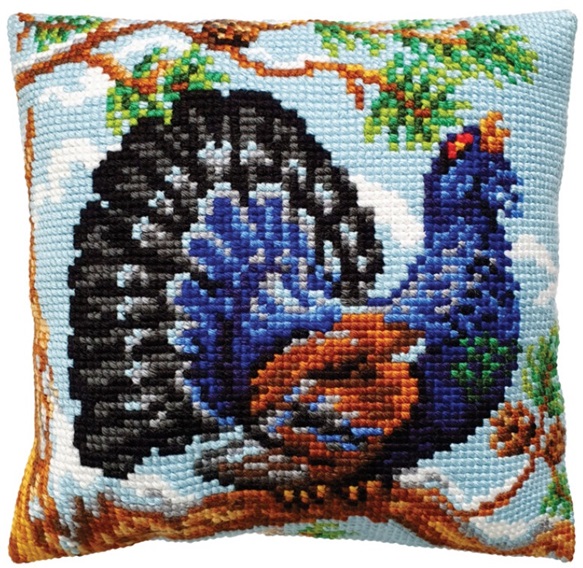click here to view larger image of Capercaillie Cushion (counted canvas kit)