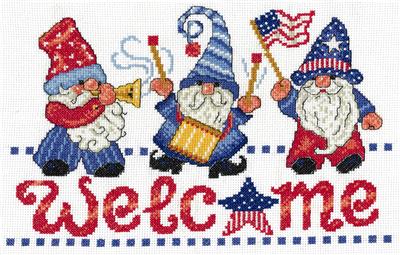 Patriotic Gnomes Welcome - Ursula Michael