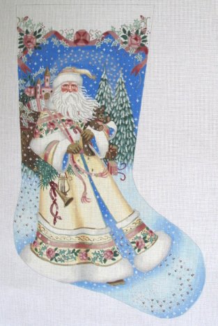 click here to view larger image of Magic Santa Stocking (hand painted canvases)