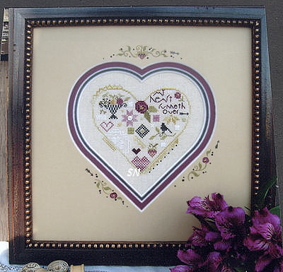 click here to view larger image of Quaker Heart (counted cross stitch kit)
