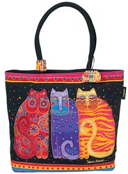 click here to view larger image of Feline Friends  - Shoulder Zip Top Bag (accessory)