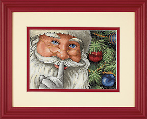 click here to view larger image of Santa's Secret (counted cross stitch kit)