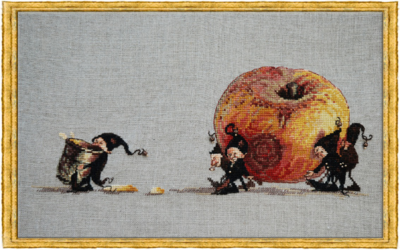 click here to view larger image of Apple (Pomme) - kit (counted cross stitch kit)