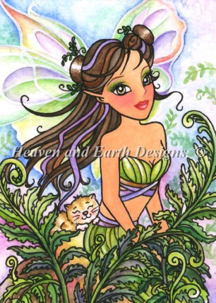 click here to view larger image of Fern Kitty Fae - Quick Stitch (chart)