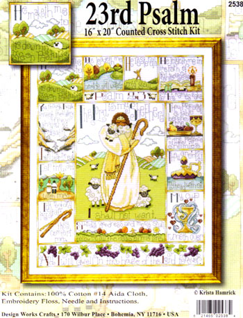 click here to view larger image of 23rd Psalm (counted cross stitch kit)