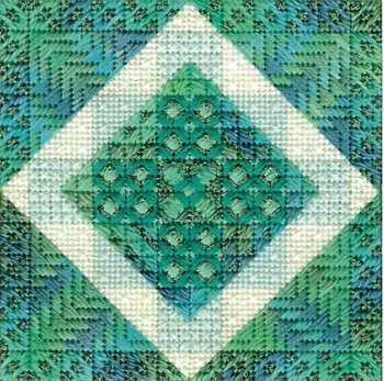click here to view larger image of Color Delights - Aqua (counted canvas chart)