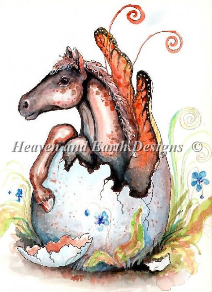 click here to view larger image of Fairy Foal Hatchling - Quick Stitch (chart)