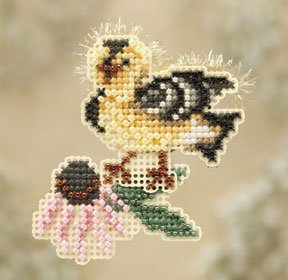 click here to view larger image of Goldie Finch (counted cross stitch kit)
