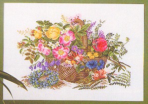click here to view larger image of Floral Basket (counted cross stitch kit)