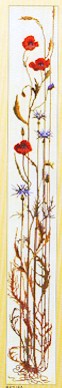 click here to view larger image of Countryside Flowers (counted cross stitch kit)