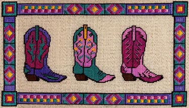 click here to view larger image of Fancy Boots (counted canvas work)