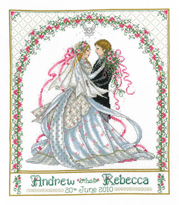 click here to view larger image of Rose Bower Wedding Sampler (chart)