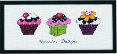 click here to view larger image of Cupcakes (kit) (counted cross stitch kit)
