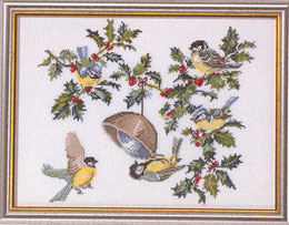 click here to view larger image of Birds and Holly (counted cross stitch kit)