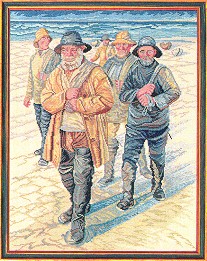 click here to view larger image of Fisherman Coming Home (counted cross stitch kit)