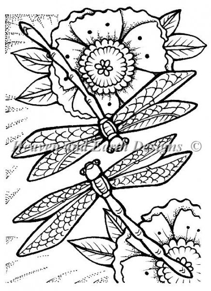 click here to view larger image of Dragonflies  - Quick Stitch (chart)
