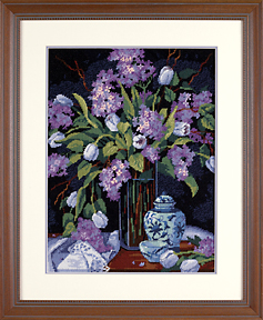 click here to view larger image of Tulips & Lilacs (needlepoint)