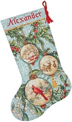 click here to view larger image of Enchanted Ornament Stocking (counted cross stitch kit)