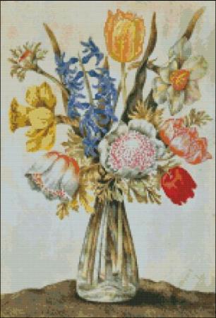 click here to view larger image of Garzoni - Bouquet of Flowers in a Glass Vase (chart)