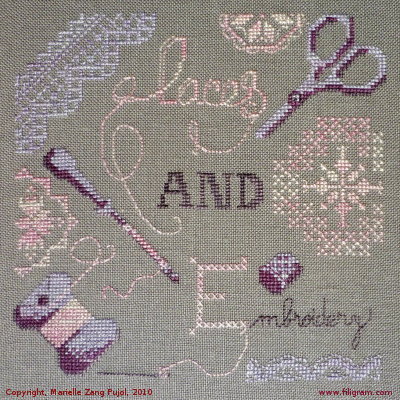 click here to view larger image of Lace and Embroidery (chart)