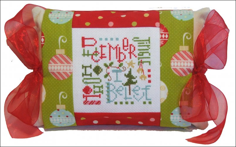 click here to view larger image of December Expressions  (Tie one on) (counted cross stitch kit)