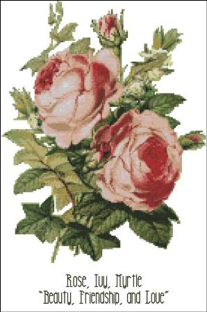Floral Emblems 001 - Rose Ivy Myrtle