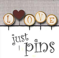 click here to view larger image of Just Pins - L is For Love (pin)